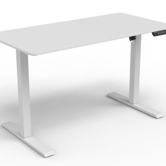 KENTO asztal elektromos fehér, asztallap fehér 15mm, 1200x600