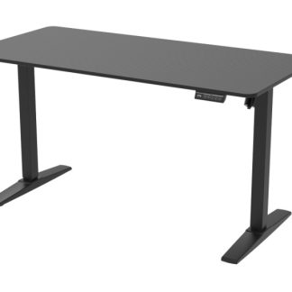 KENTO asztal elektromos fekete, asztallap karbonszál 15mm, 1200x600
