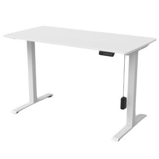 KENTO asztal elektromos fehér, asztallap fehér 15mm, 1400x700