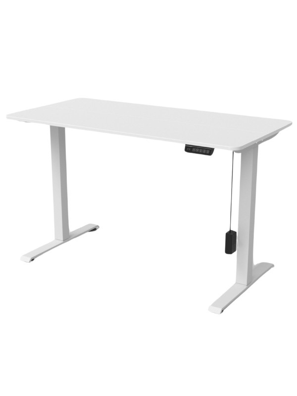 KENTO asztal elektromos fehér, asztallap fehér 15mm, 1400x700