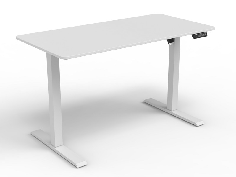 KENTO asztal elektromos fehér, asztallap fehér 15mm, 1400x700 - Image 4